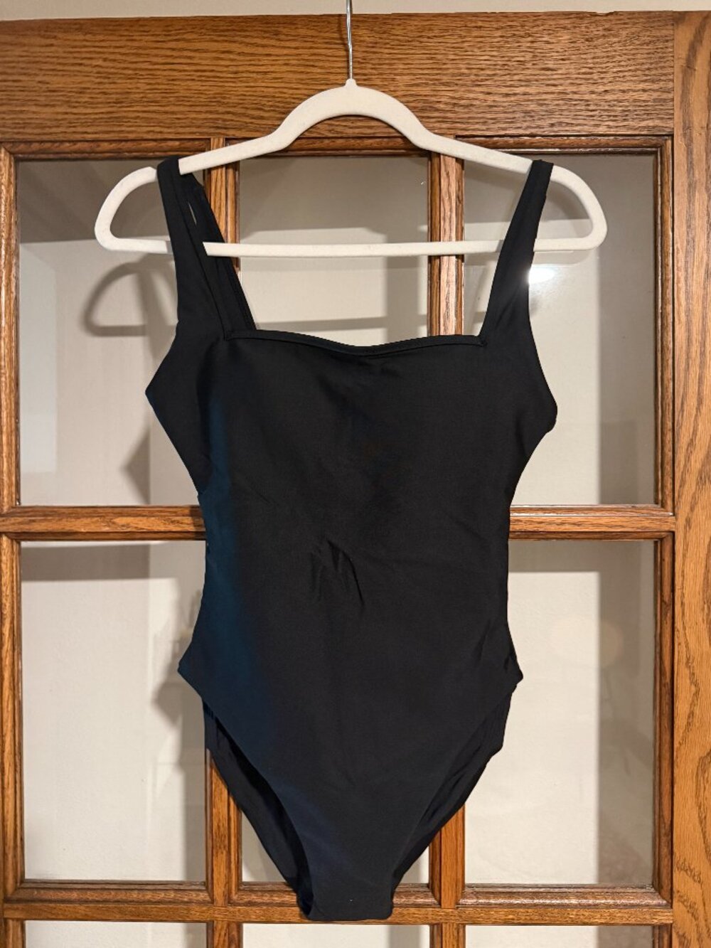 J.Crew Squareneck one-piece in Classic Sculpt™
